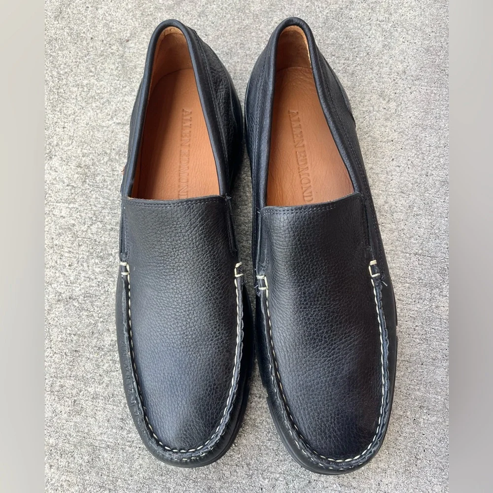 Allen Edmonds Men’s Black Leather Slip-On Loafers
